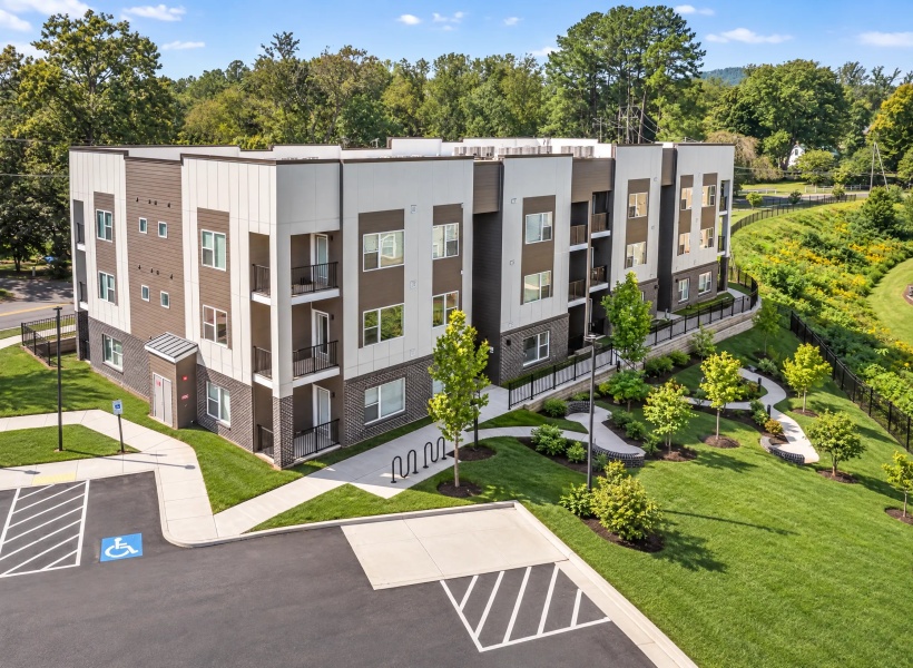 Aerial view of 5 Row Apartments Aerial view of 5 Row Apartments